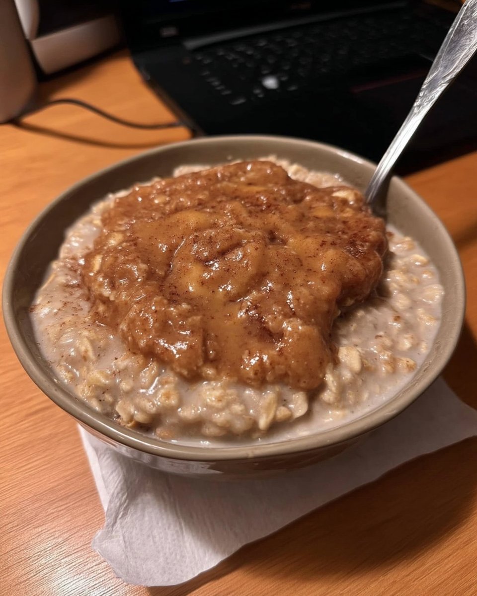 Close up of baked oatmeal texture with walnuts and chocolate