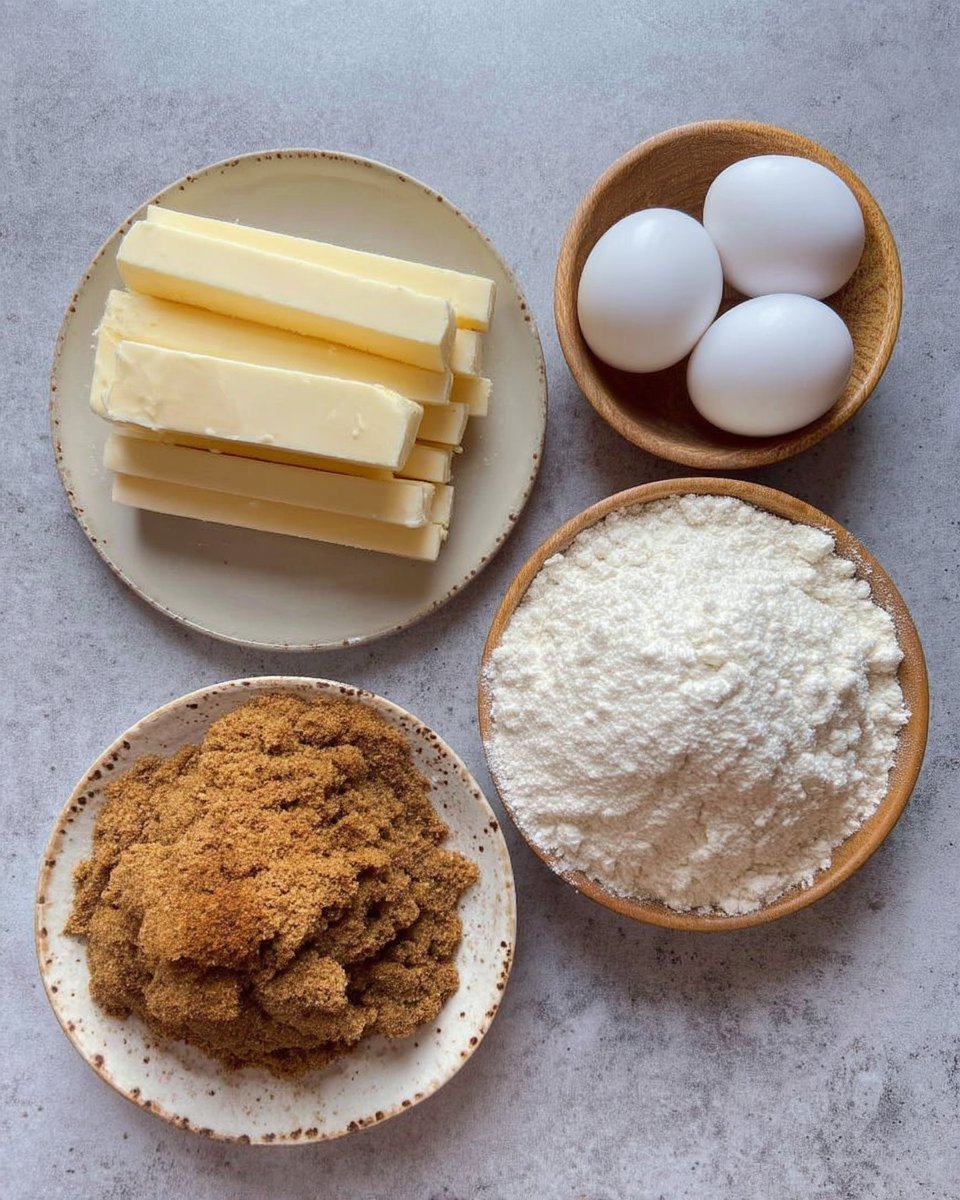 Simple baking ingredients including a bowl of flour and a small dish of cinnamon sugar mixture.
