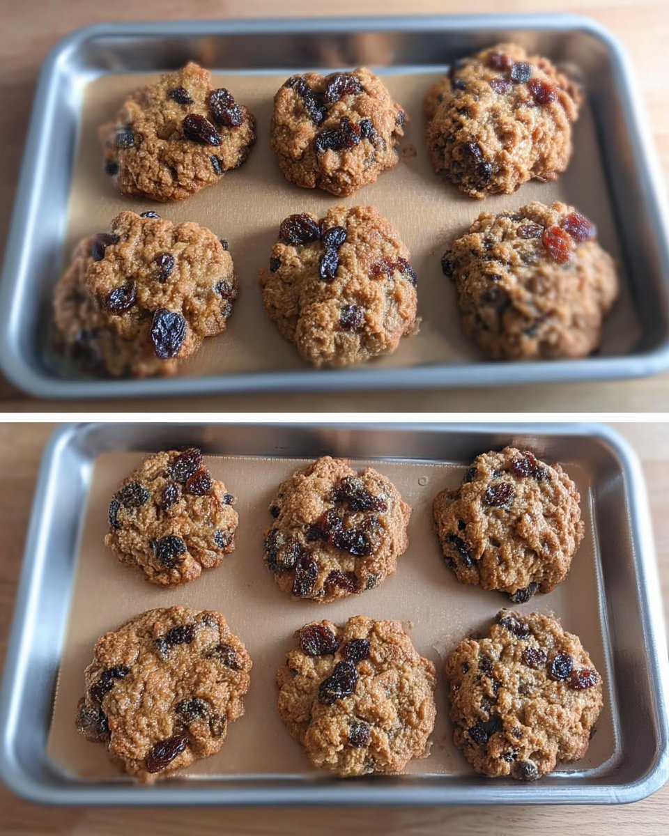Close up of a broken oatmeal cranberry cookie showing soft texture