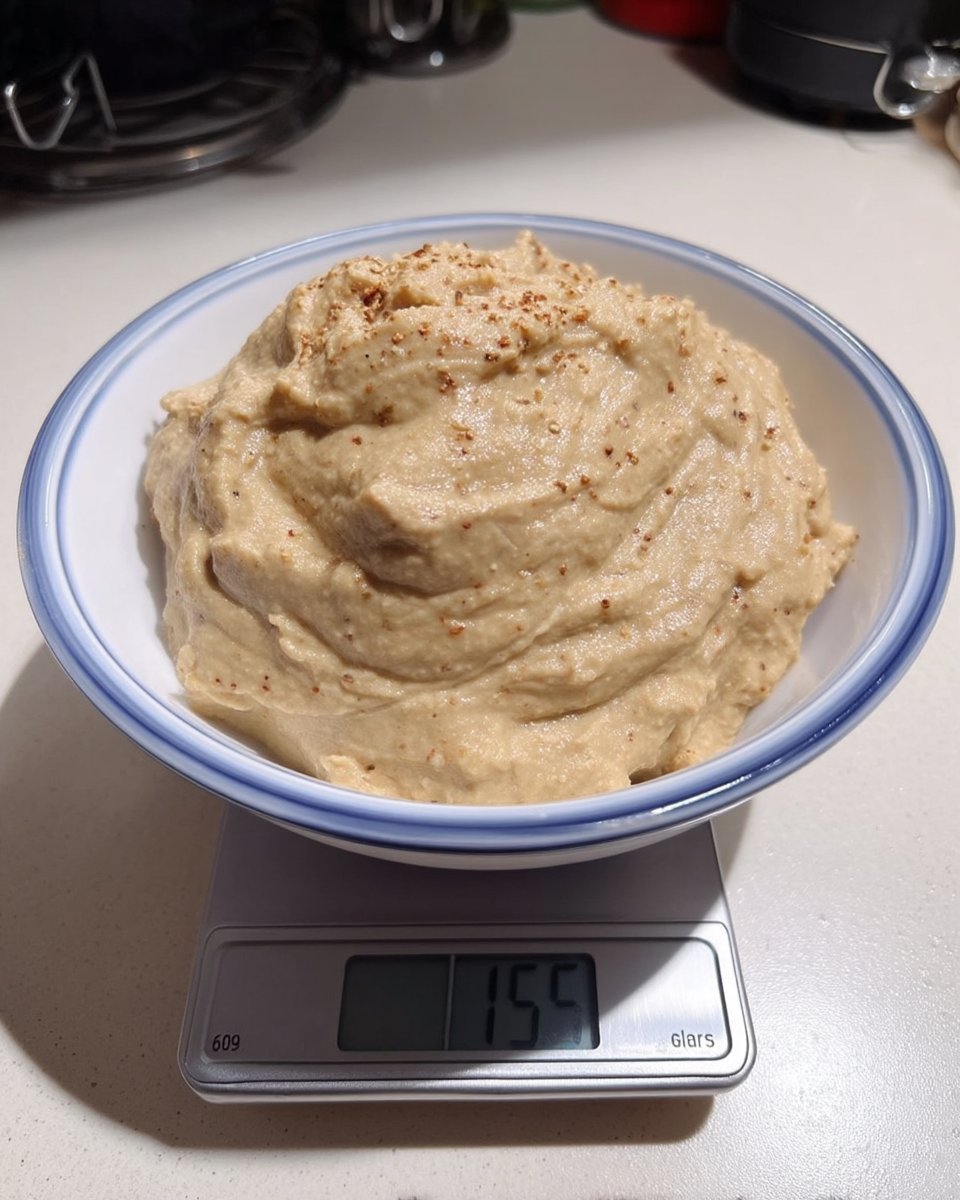 Spoon dipping into smooth creamy peanut butter