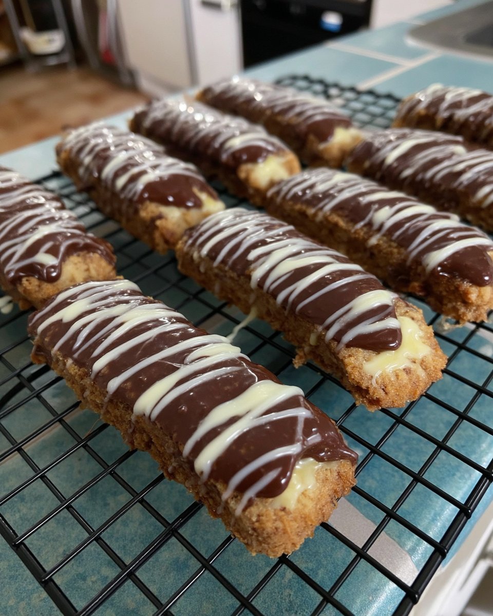 Garibaldi biscuits stacked inside an old-fashioned glass cookie jar