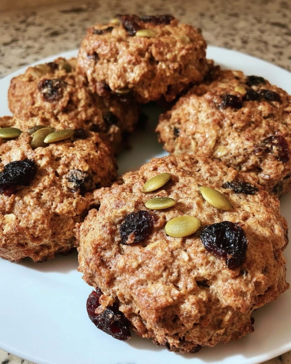 Vintage cookie jar filled with oatmeal raisin cranberry cookies
