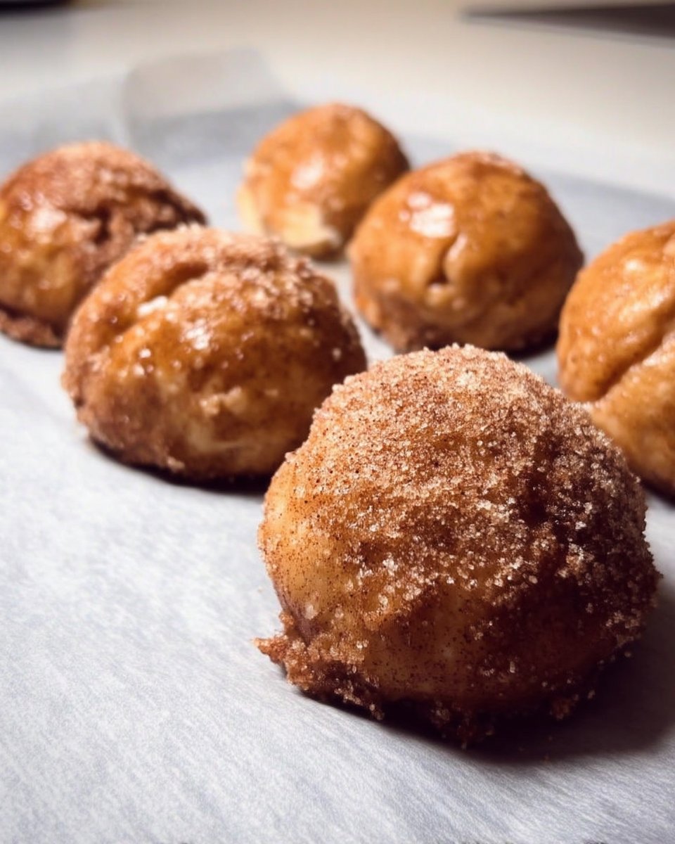 Freshly baked snickerdoodles cooling on a wire rack