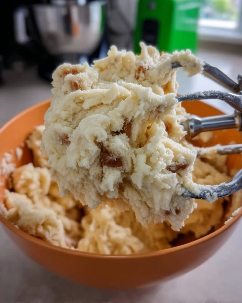 A cookie scoop portioning dough onto a parchment lined baking sheet.