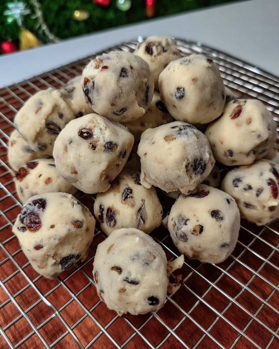 Rolling warm pecan cookies in powdered sugar bowl