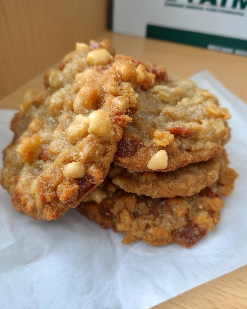 Oatmeal scotchies served with a glass of milk