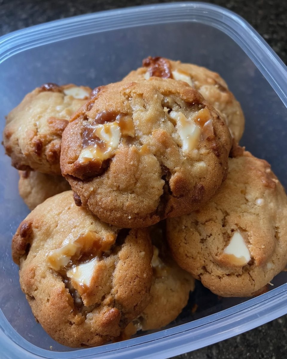 A soft batch cookie being dipped into a cold glass of milk