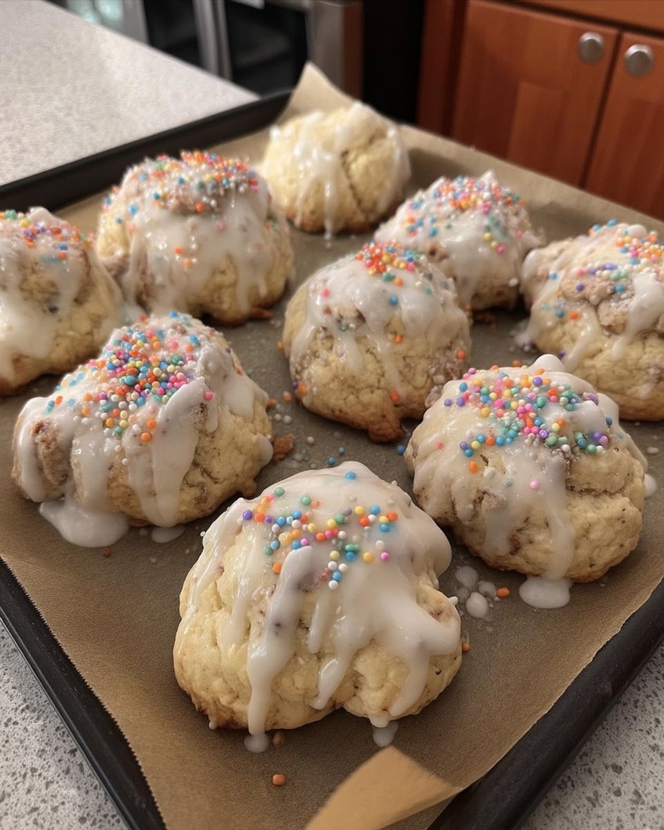 Festive platter of italian christmas cookies with coffee