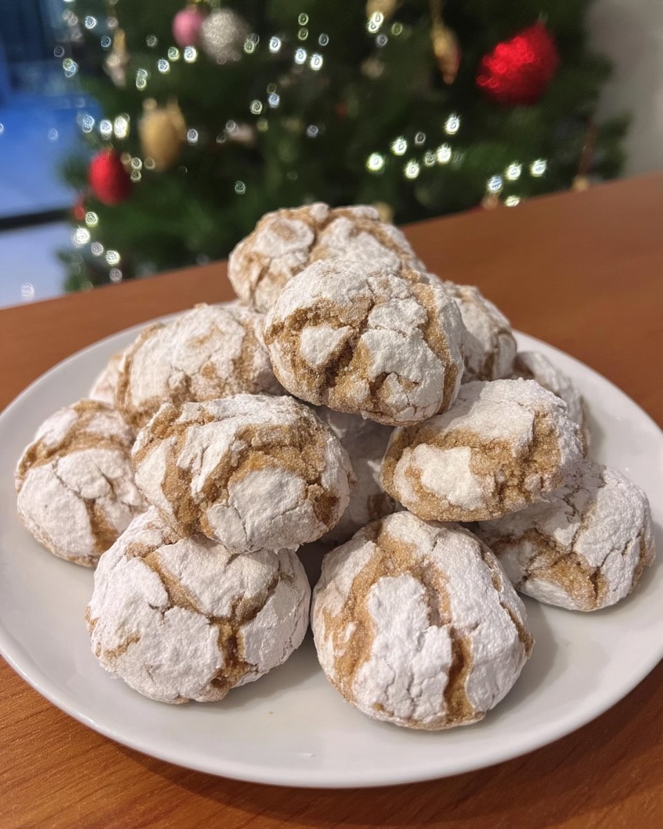 Two Amaretti cookies resting on a saucer next to a small cup of espresso