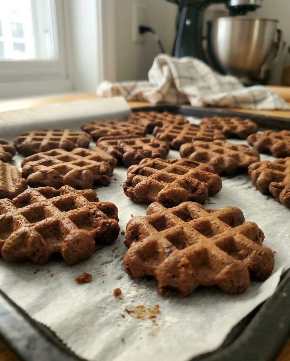 Hands rolling chocolate cookie dough around a soft caramel candy