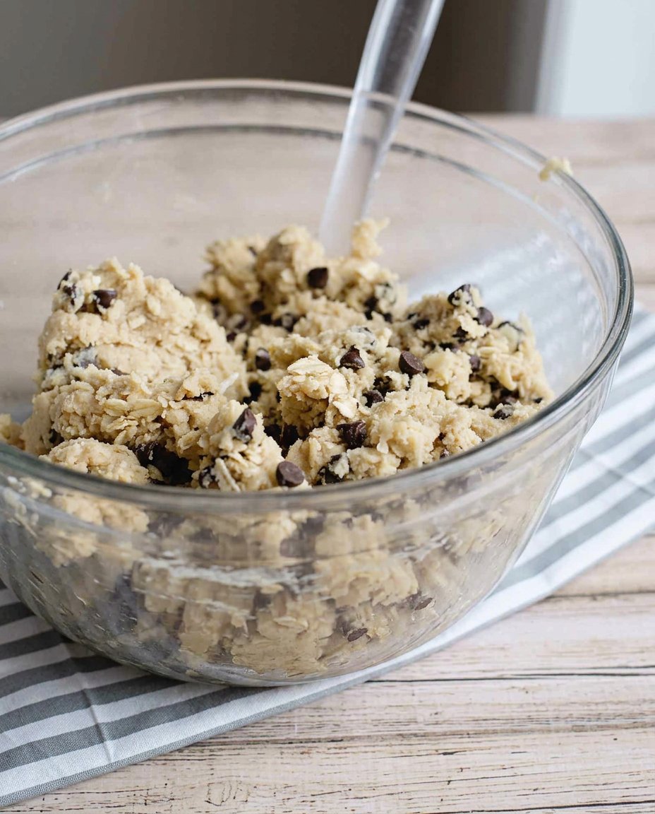 Keto chocolate chip cookies cooling on a baking sheet