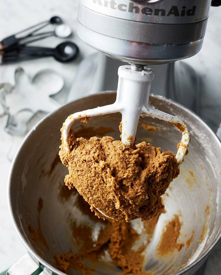 Scoops of pumpkin cookie dough on a baking sheet
