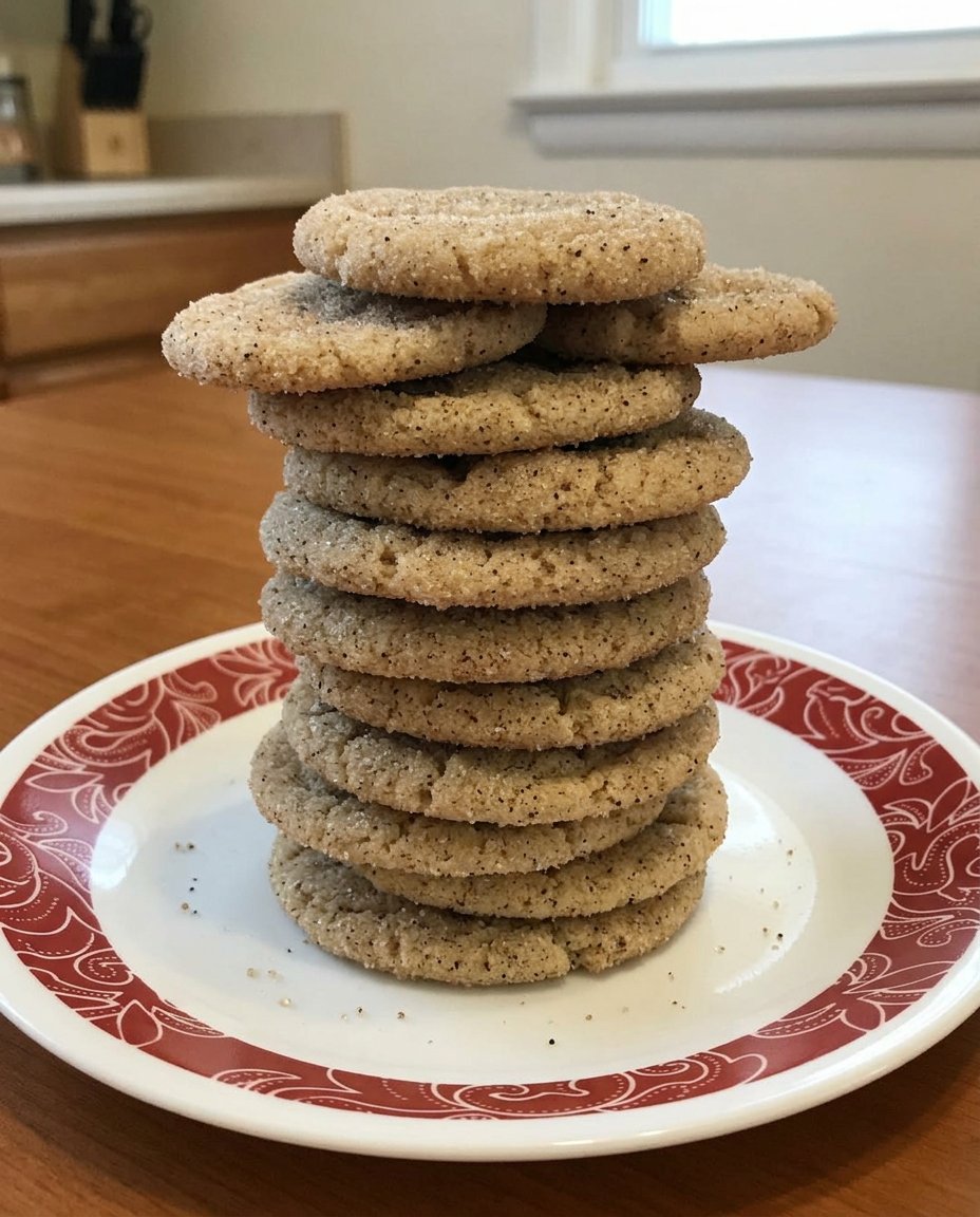 Freshly baked Chai Snickerdoodles cooling on a wire rack with spices scattered nearby.