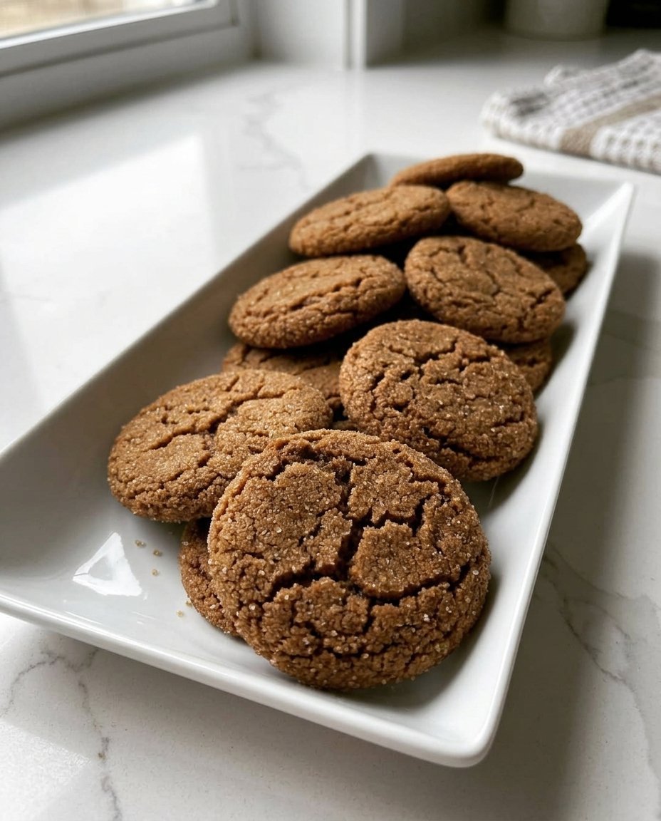 Sugary ginger cookie dough balls ready for the oven