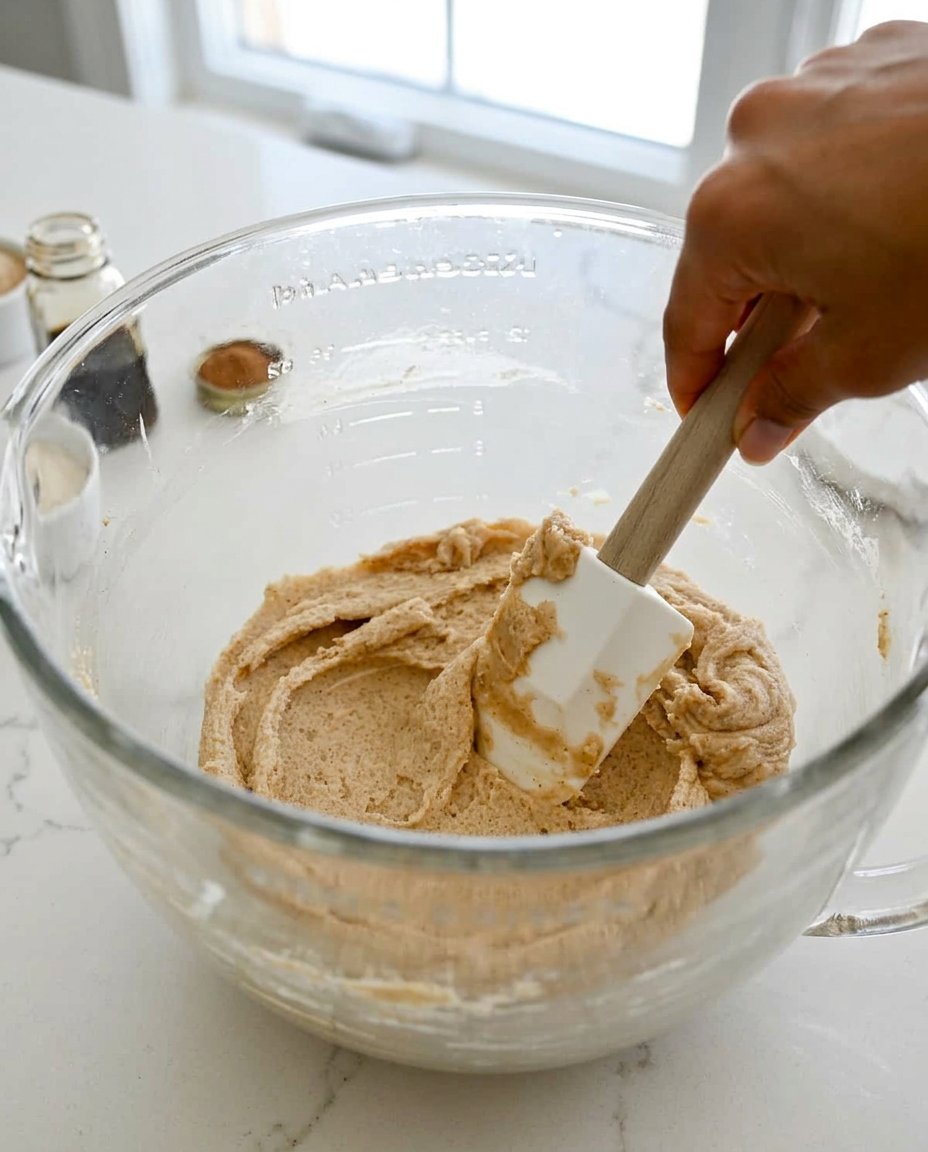 Ingredients for chocolate cookies including cocoa powder, butter, and eggs on a wooden table.