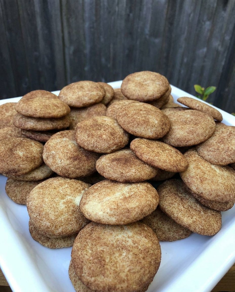 Gluten free snickerdoodles stacked inside a vintage ceramic cookie jar