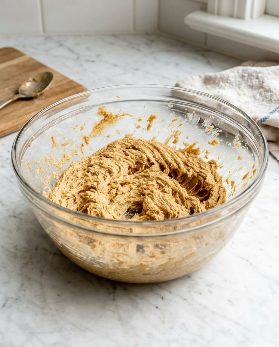 A close up of pink almond frosting being swirled onto a cookie.