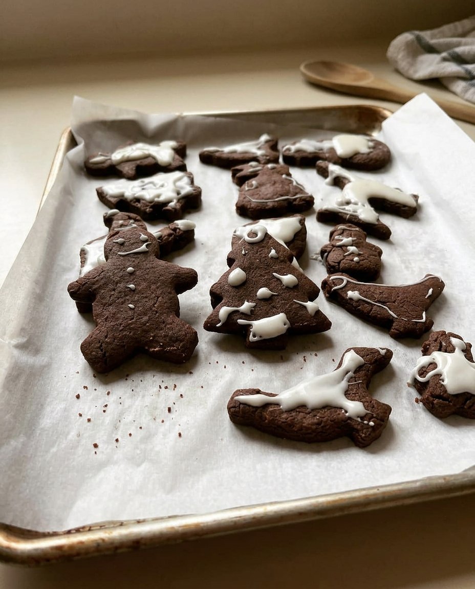 Paleo gingerbread cookies stored in a vintage glass cookie jar.
