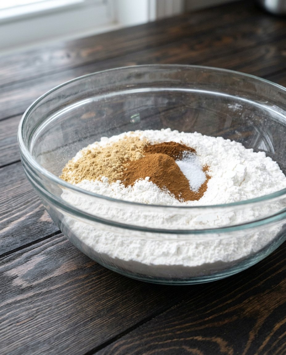 Ingredients for gluten free snickerdoodles including flour and cinnamon sugar