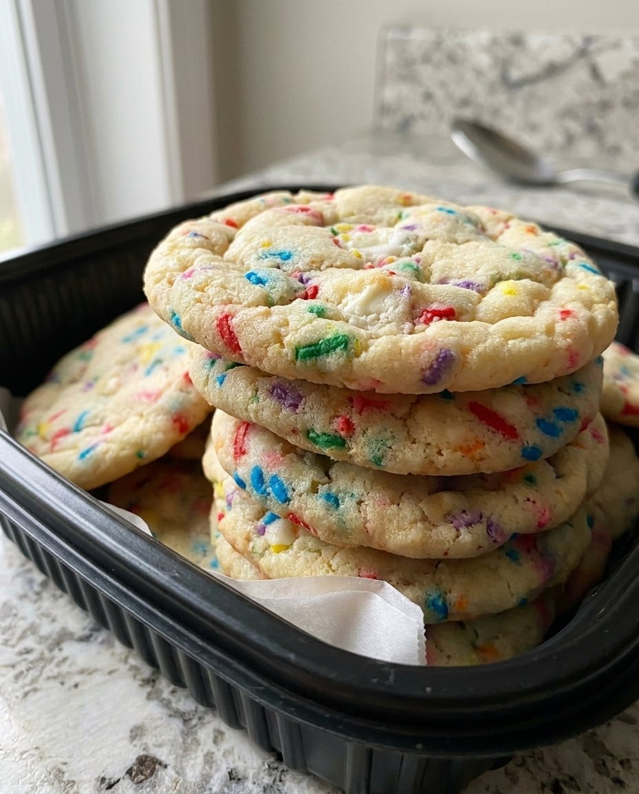 A pile of soft sugar cookies with a sparkling sugar coating on a vintage plate.