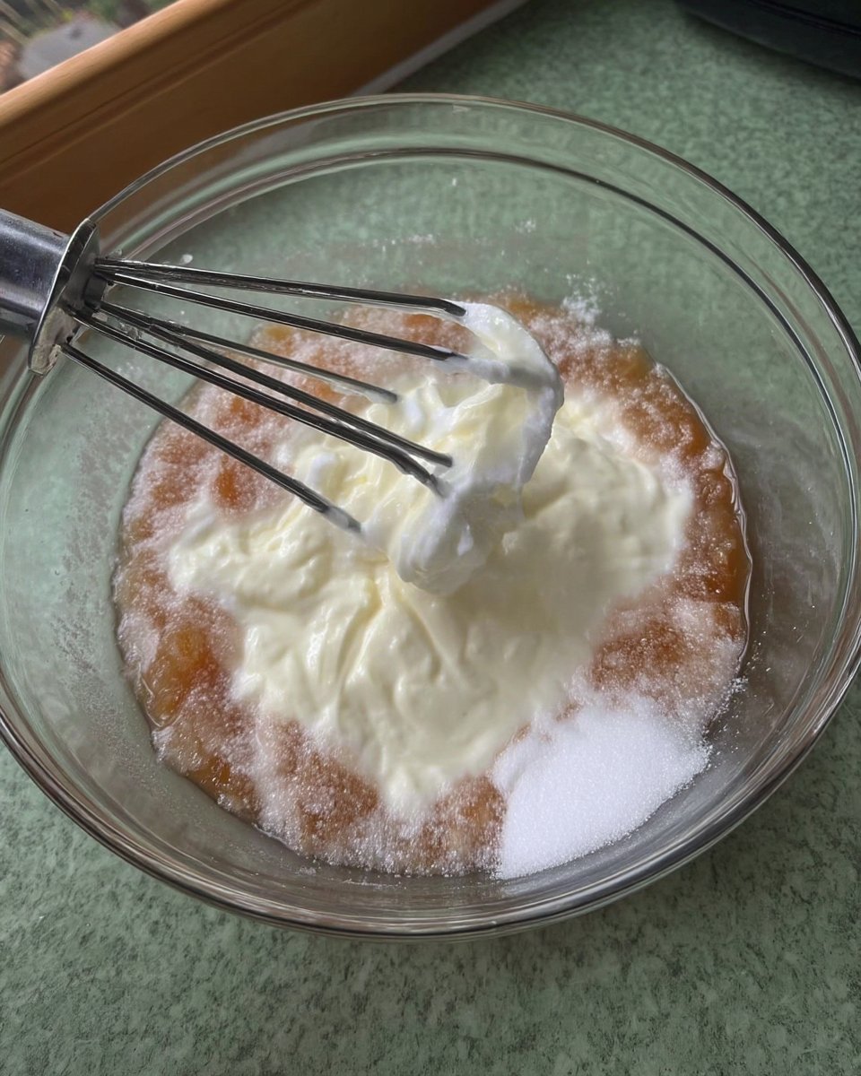 Pantry staples including butter, sugar, and apricot jam laid out on a counter.