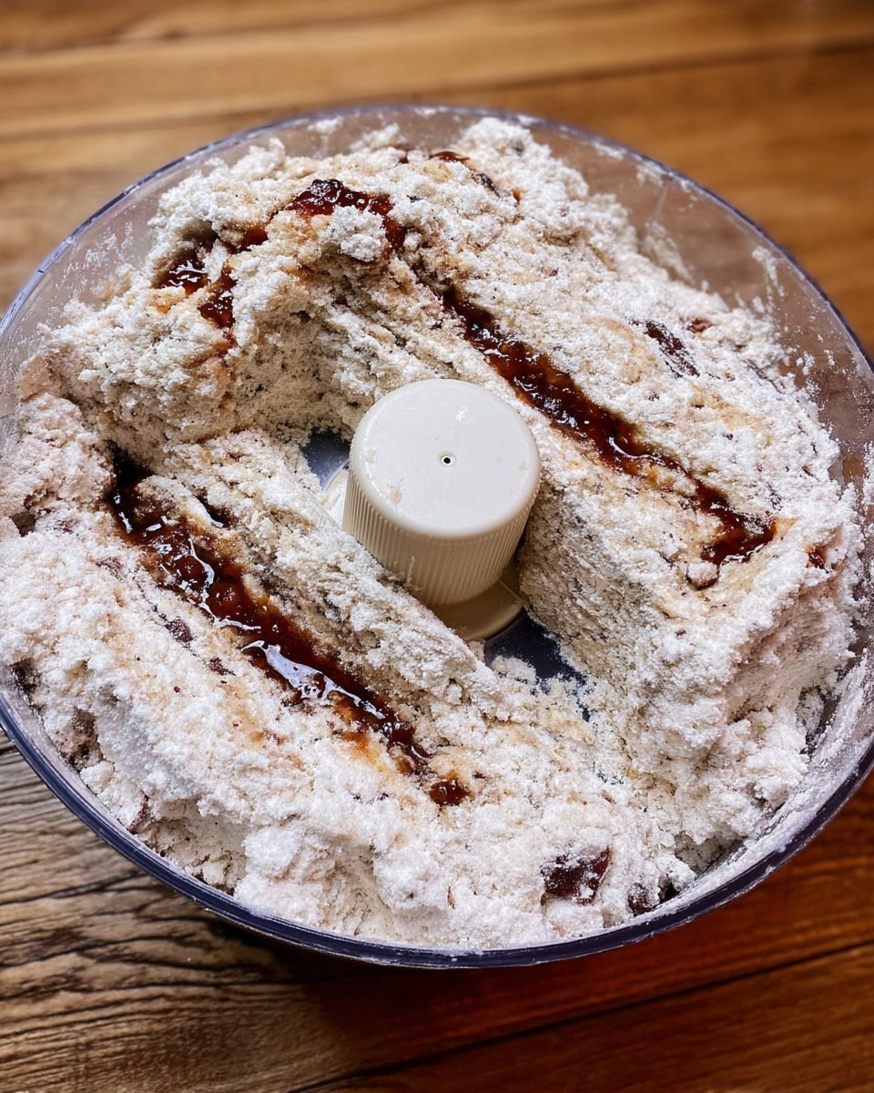 A hand placing a plate of prepared Apple Newtons into a microwave.