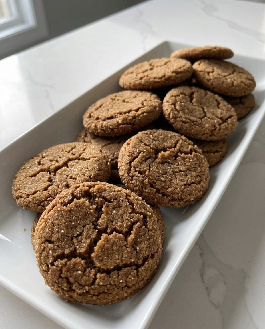 Simple pantry ingredients like flour molasses ginger and butter on a wooden counter