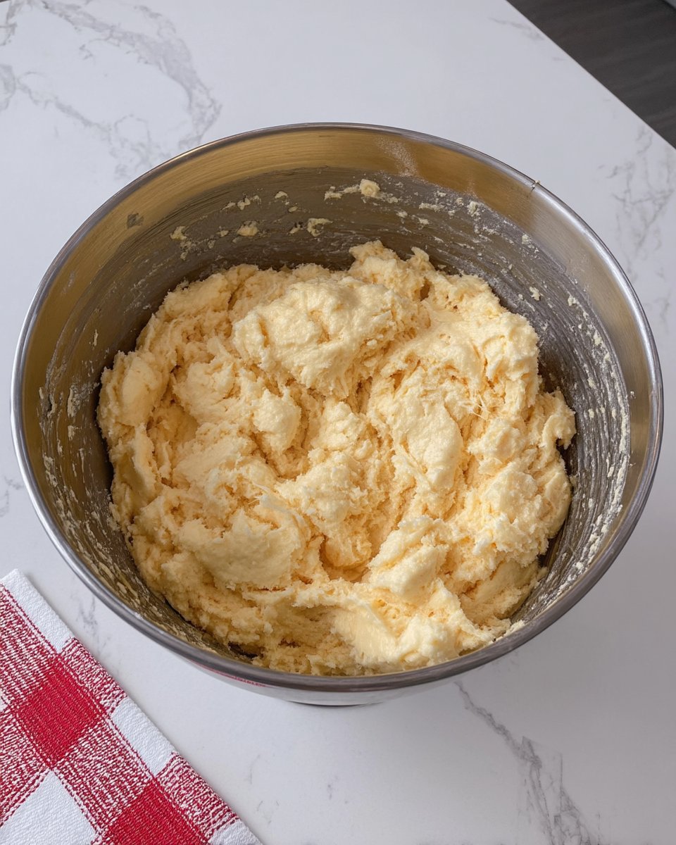 A glass pressing down on a ball of sugar cookie dough