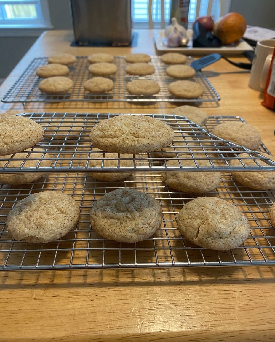 Homemade gluten free snickerdoodles with cinnamon sugar coating