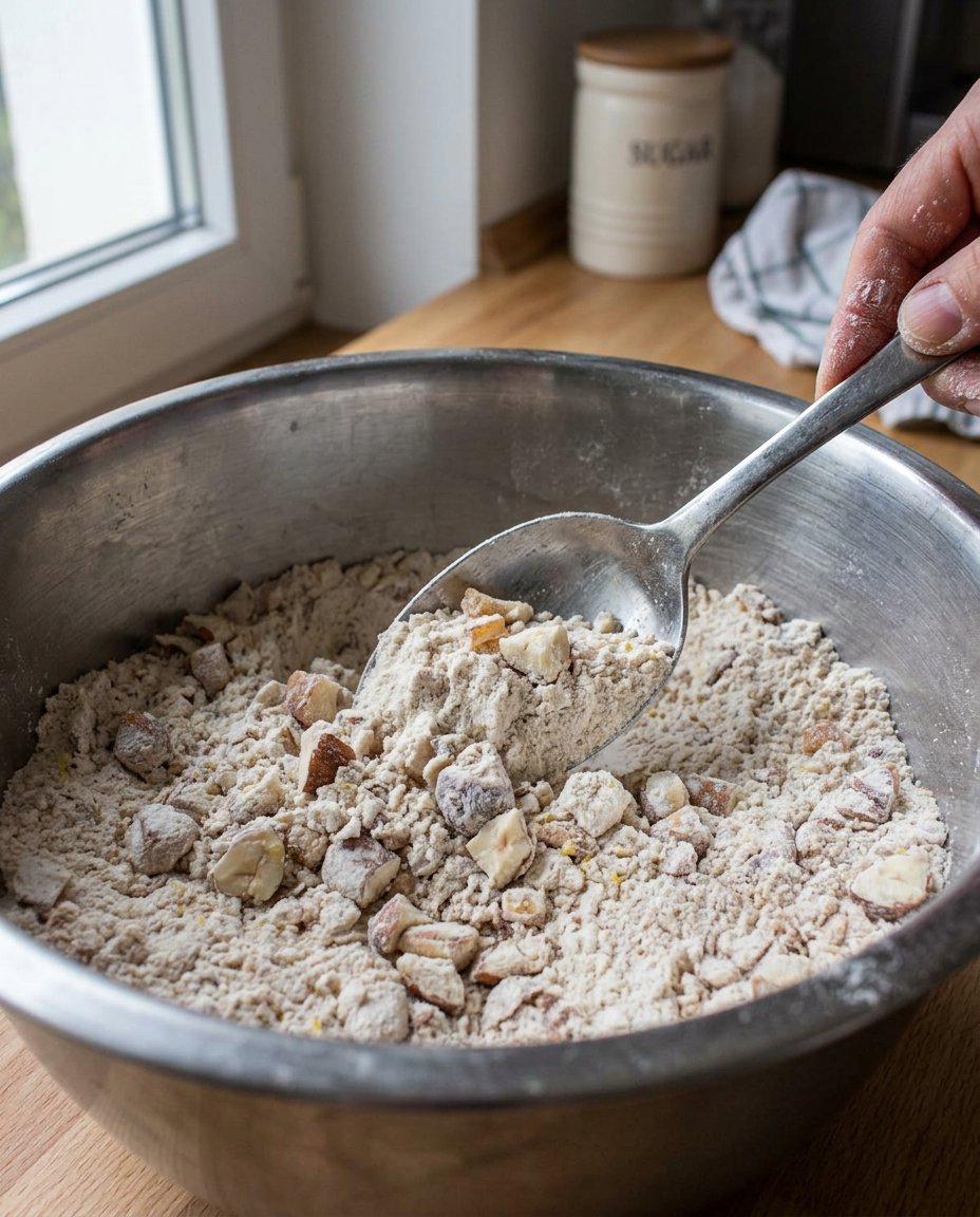 Rolling Basler Lackerli dough between parchment paper