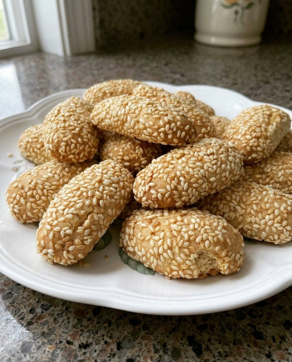 Biscotti Regia cookies served on a plate next to a cup of Italian coffee.