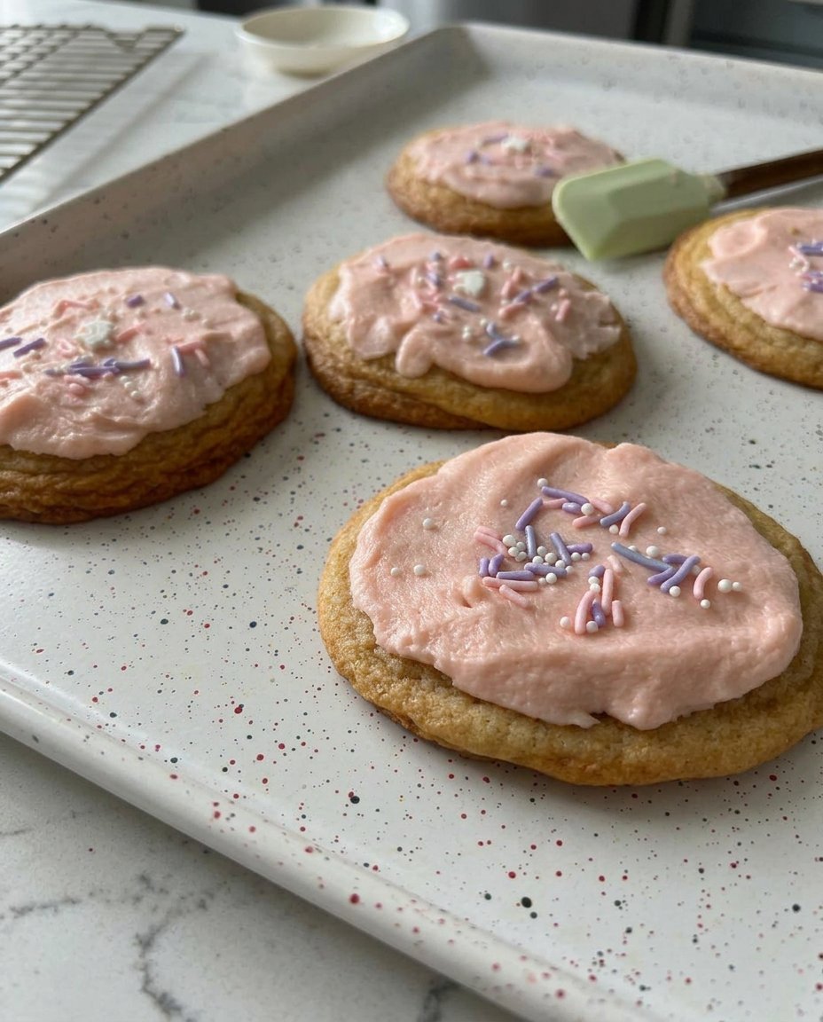 A plate of chilled sugar cookies ready to be shared.