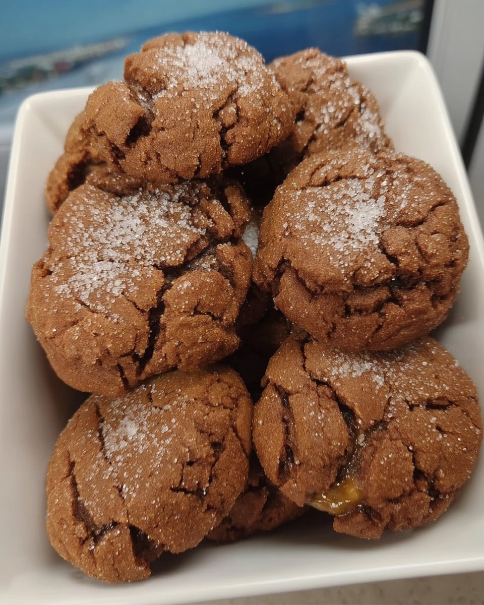 A stack of soft ginger cookies served with a glass of milk