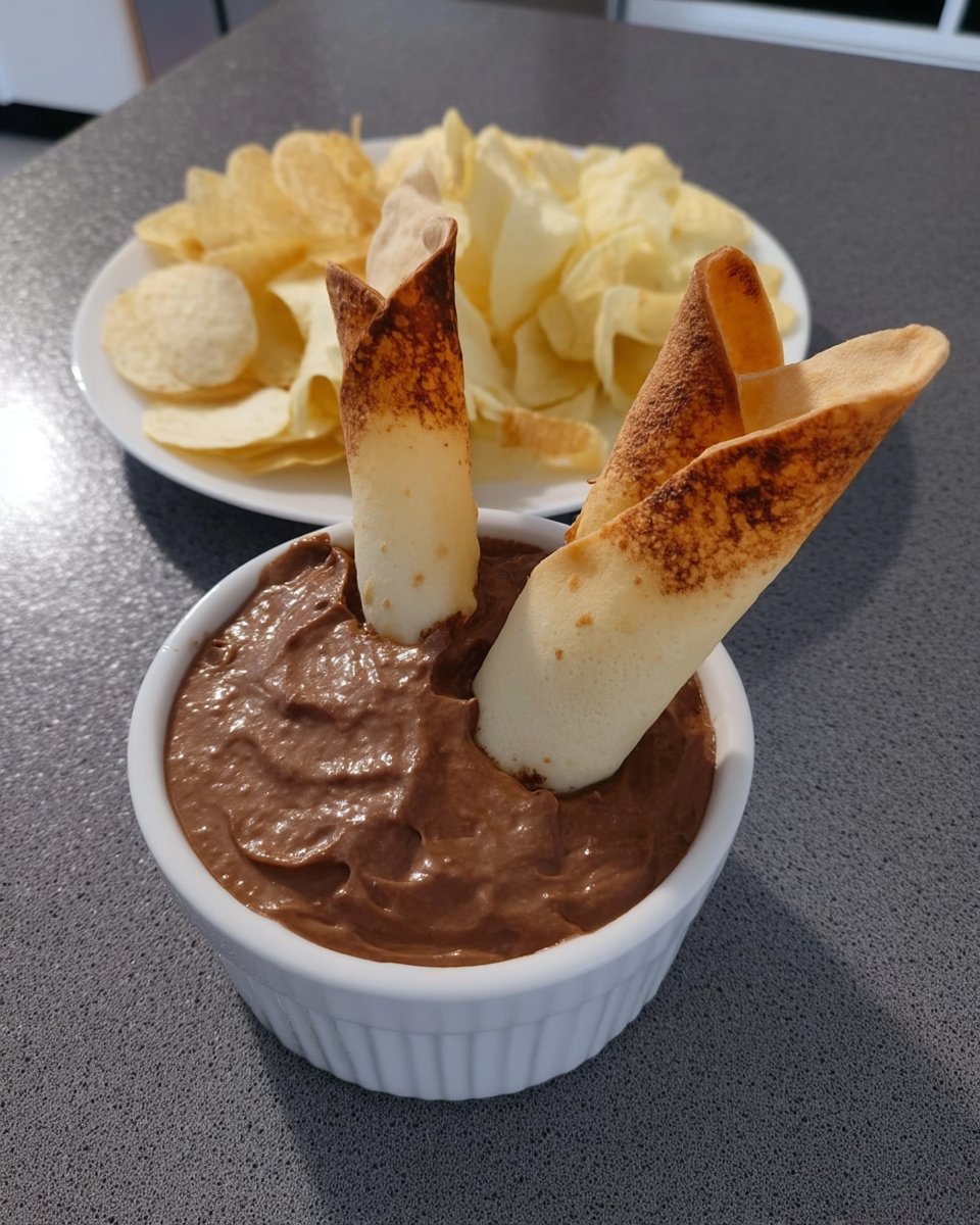 Tuile cookies served with ice cream and berries