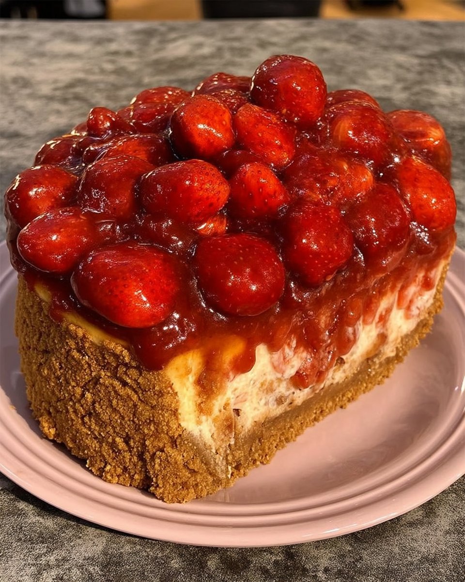 A slice of keto strawberry cake served with whipped cream on a porch table