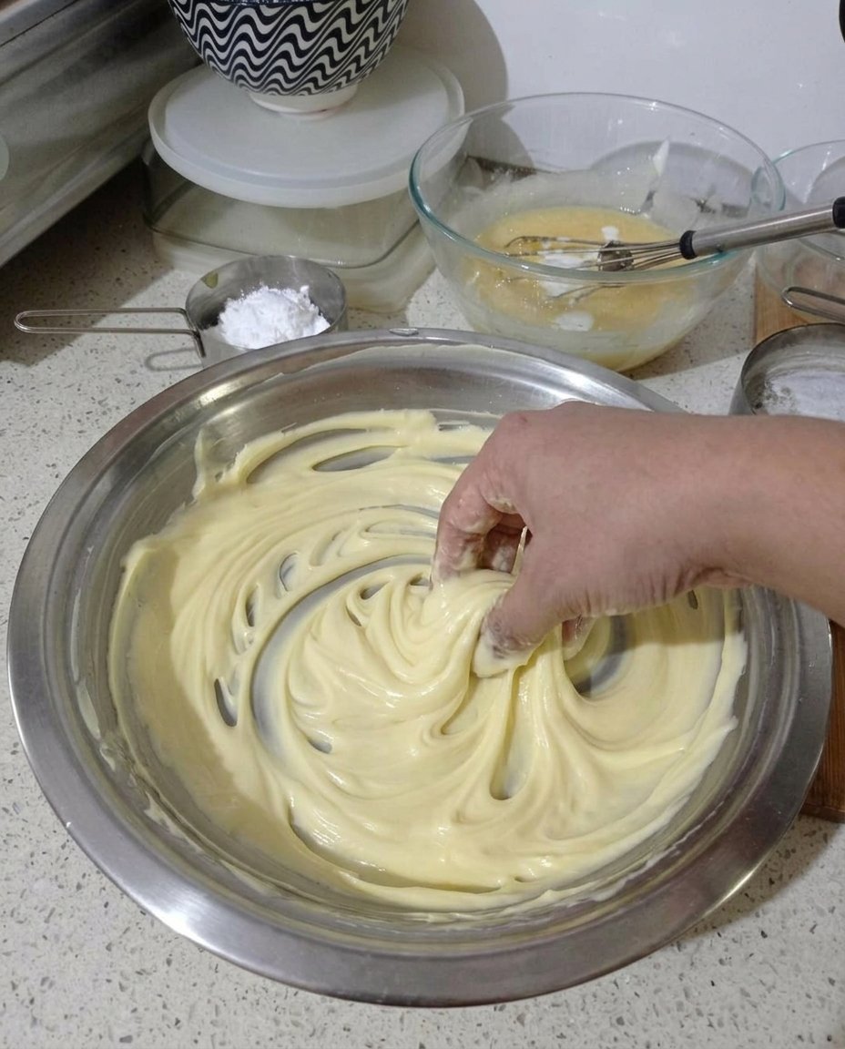 Ghee flour sugar and cardamom arranged on a wooden table for baking