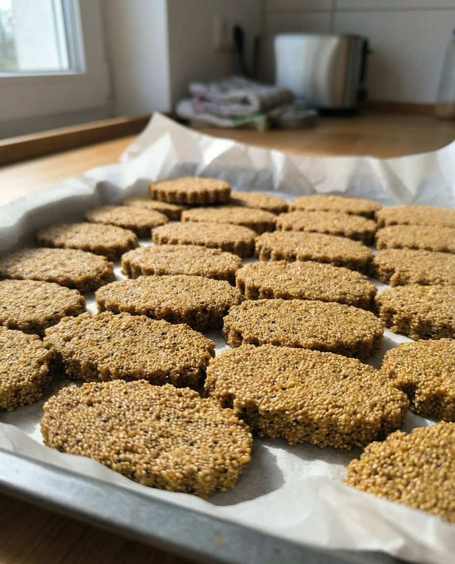 A stack of soft butter cookies with sugar coated edges in a vintage glass jar