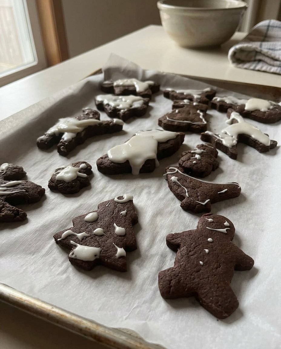 A pile of soft chewy paleo gingerbread cookies on a white plate.