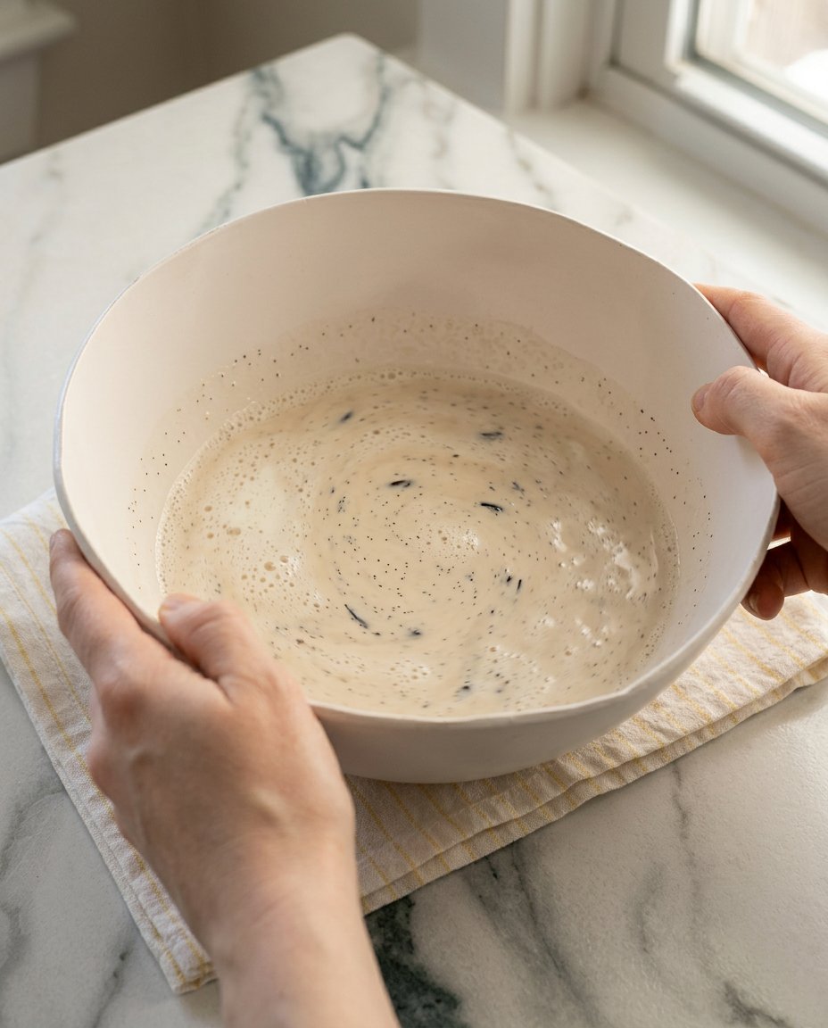 Checking the texture of a soft cookie after baking