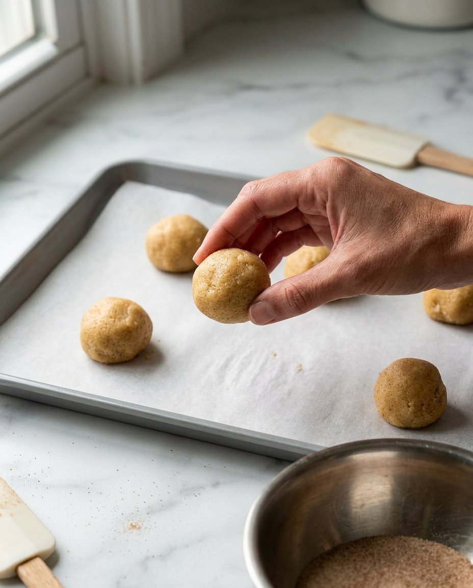 Soft gluten free snickerdoodle cookies on a wire rack