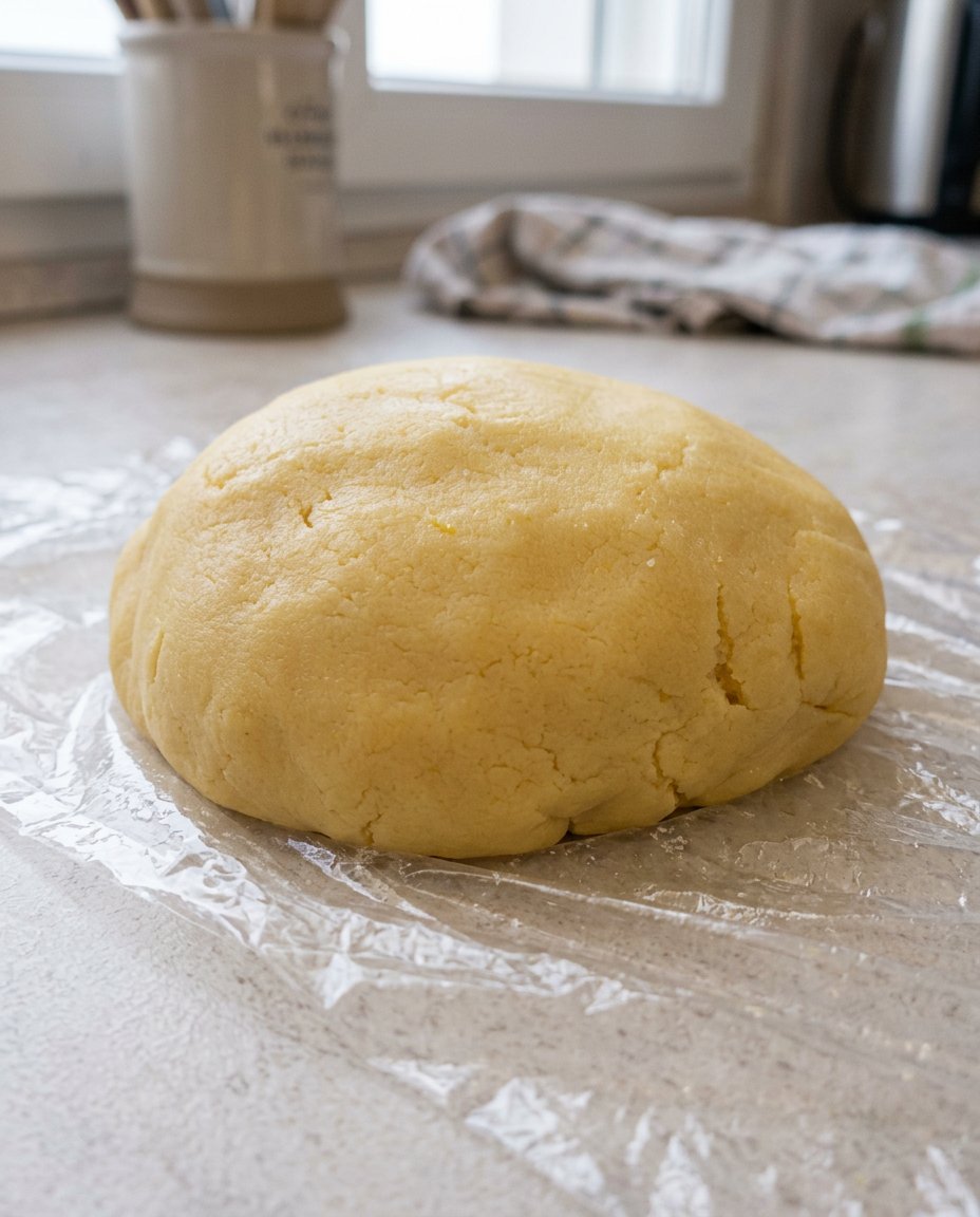 Simple ingredients for Struffoli including eggs, flour, honey, and orange.