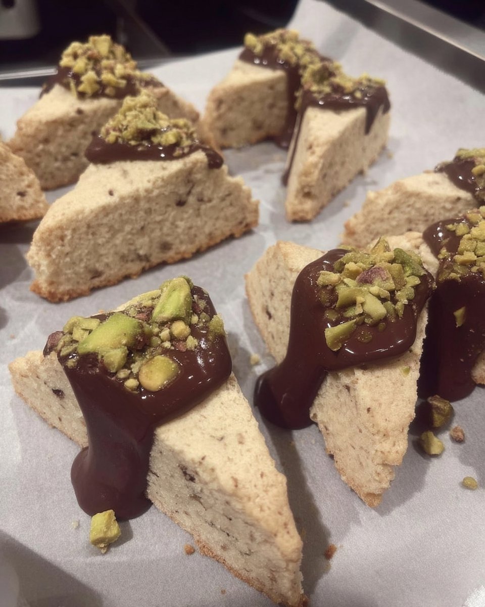 Classic chocolate dipped shortbread cookies arranged on a cooling rack