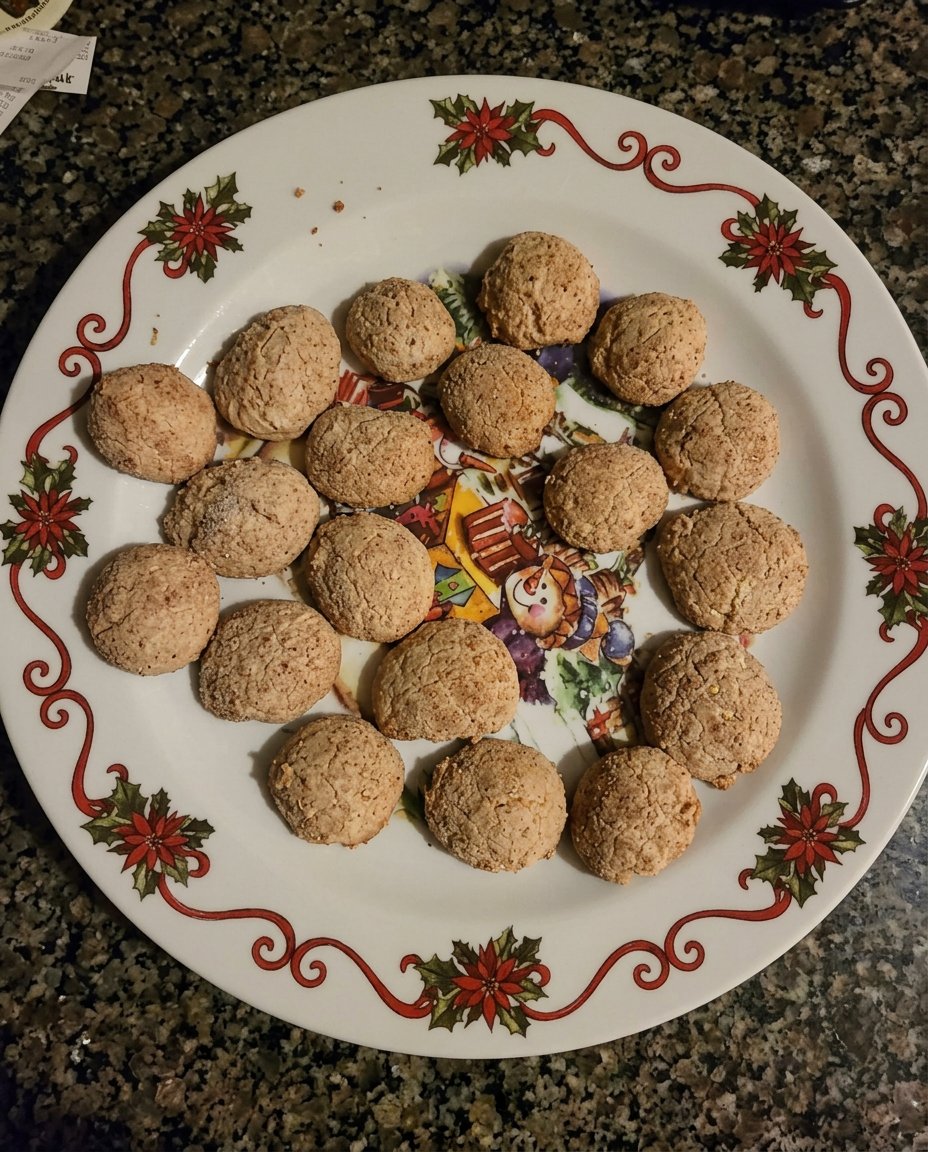 Freshly baked brown sugar cookies served on a white dessert plate next to a glass of milk